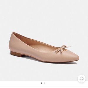 Coach Nude Bow Flats